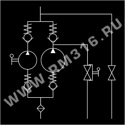 PME580-P (PM2V 5-80 6071.0127.00.00) Насос ручной двухступенчатый